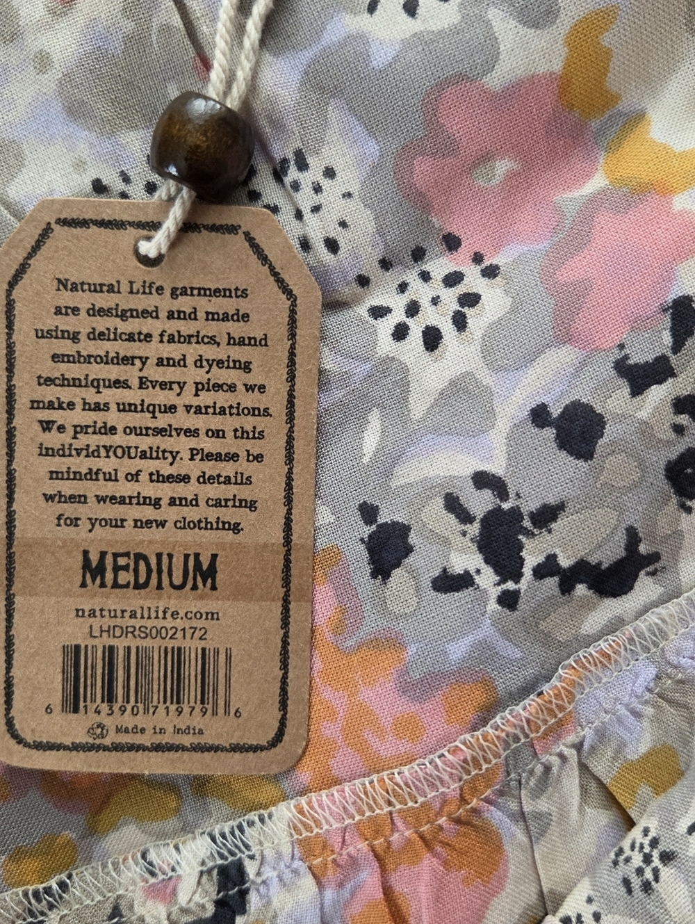 Natural Life Avery Embroidered Floral Tiered Midi Dress - Size Medium - Picture 8 of 11
